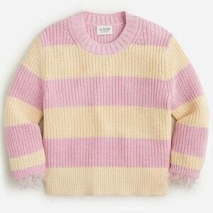 JCREW Collection Feather‎ Trimmed Crewneck Sweater Sz XS